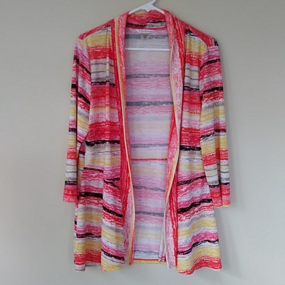 Allison Daley Open Front Ruched Cardigan Sweater